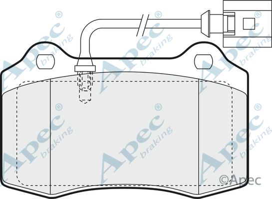 APEC BRAKING Bremžu uzliku kompl., Disku bremzes PAD1374